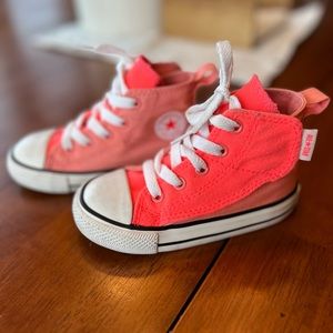 Toddler size 7 converse high tops.